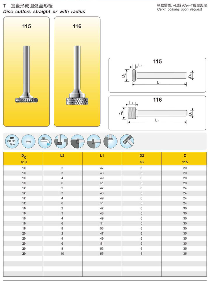 Special rotary burs:tx03